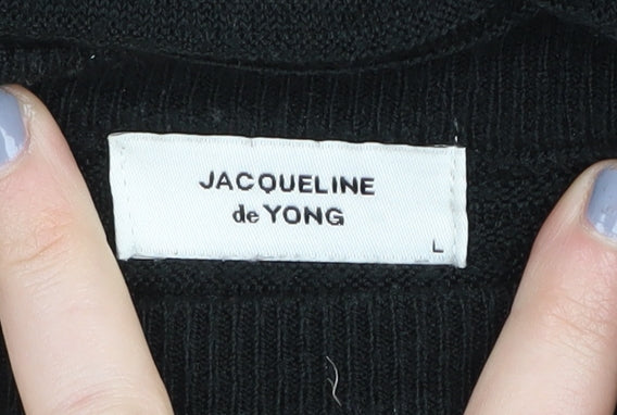 Womens UK Size L Jacqueline de Yong Black Pullover Jumper