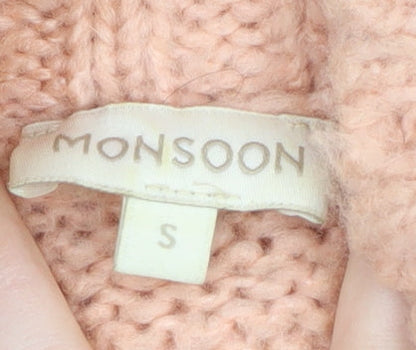 Womens UK Size S Monsoon Pink Pullover Jumper