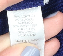 Loft Women's Blue Boat Neck Knit Pullover Jumper, S