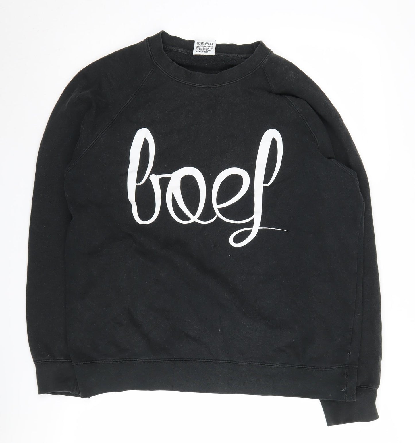 Colourful Rebel Unisex Black Logo Sweatshirt L