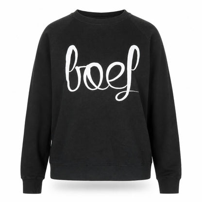 Front view of Colourful Rebel unisex black logo sweatshirt l