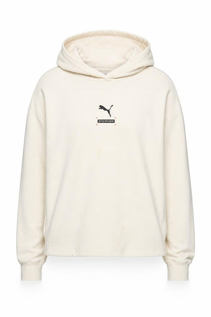Unisex Adults UK Size M PUMA Beige Pullover Hoodie