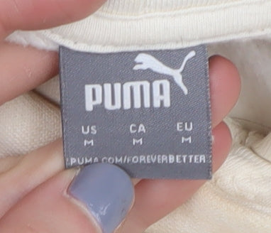 Puma Beige Unisex Adults M Pullover Hoodie