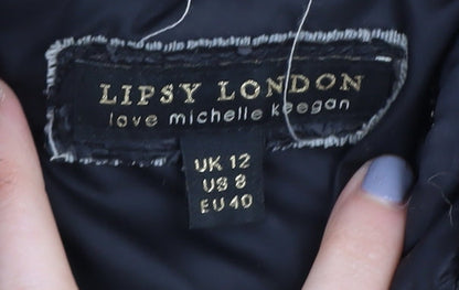 Lipsy London Women's Black Puffer Jacket Size 12