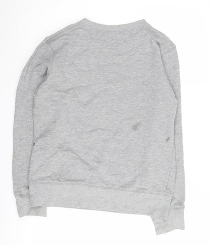 Back view of Converse boys’ grey sweatshirt 12-13 years graphic print pullover