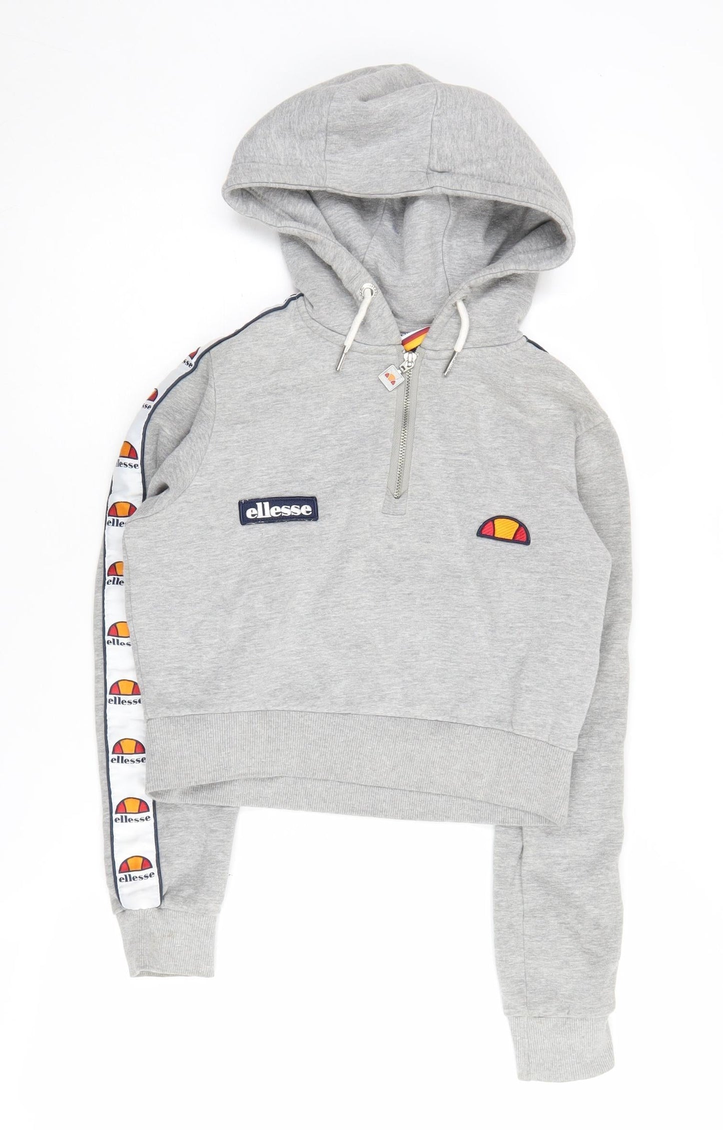 Ellesse Women's Grey Hoodie, Size 6, with Logo Accents