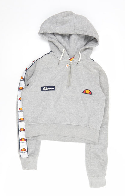 Ellesse Women's Grey Hoodie, Size 6, with Logo Accents