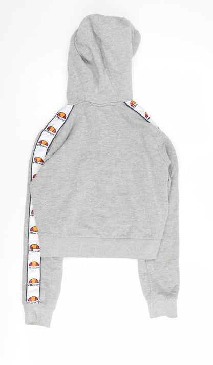 Ellesse Women's Grey Hoodie, Size 6, with Logo Accents