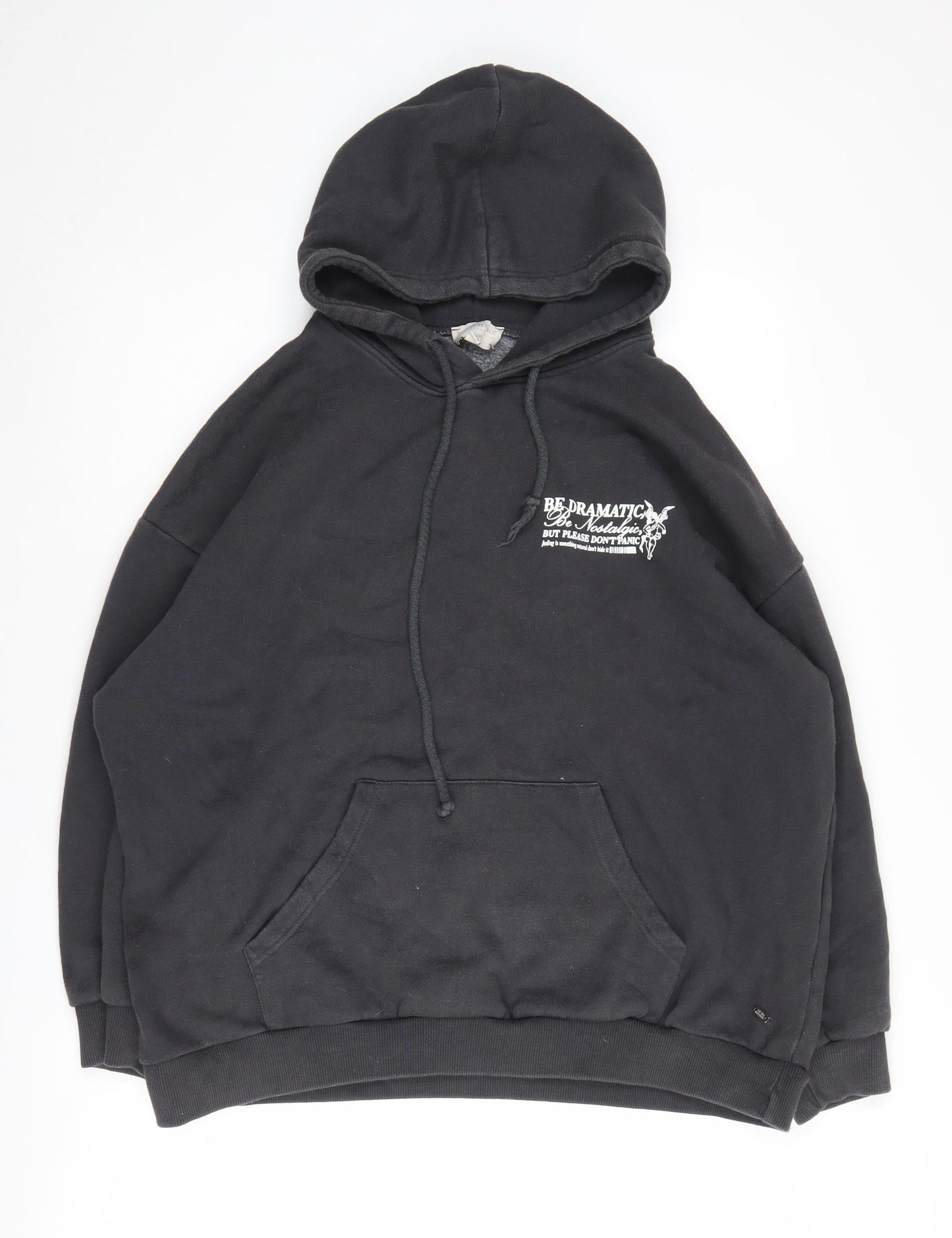 Pacific Republic Teens Black Graphic Pullover Hoodie L