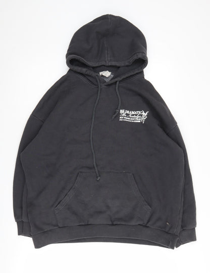Pacific Republic Teens Black Graphic Pullover Hoodie L