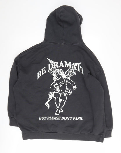 Pacific Republic Teens Black Graphic Pullover Hoodie L