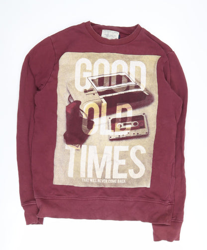 Mens UK Size L JACK & JONES Red Pullover Sweatshirt