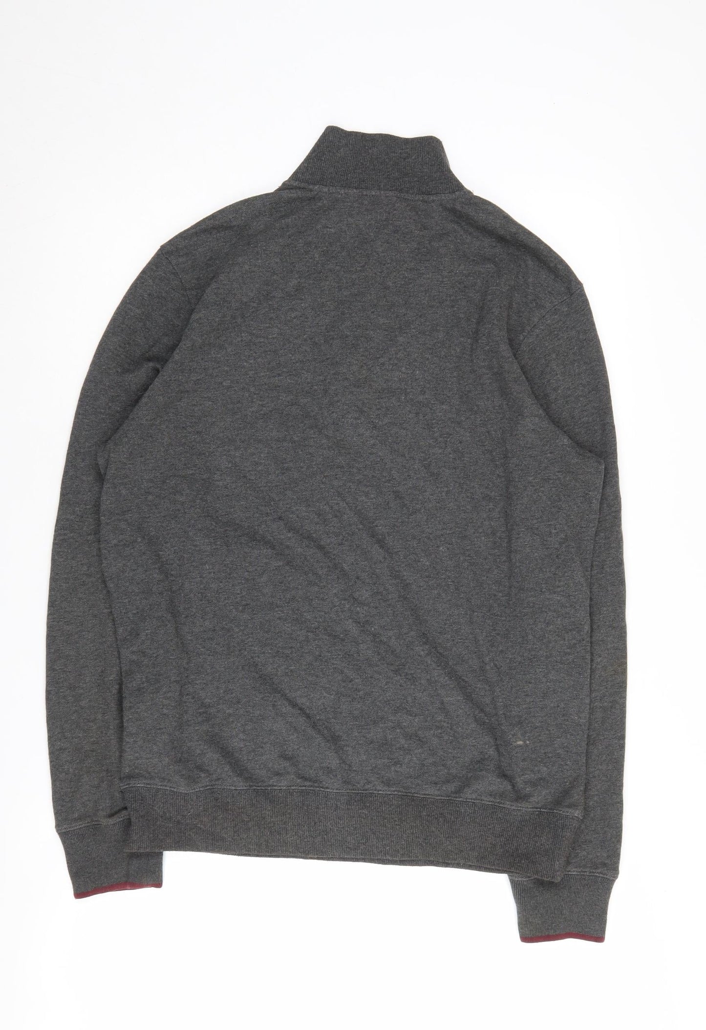 Merc London Men's Grey 1/4 Zip Sweatshirt M