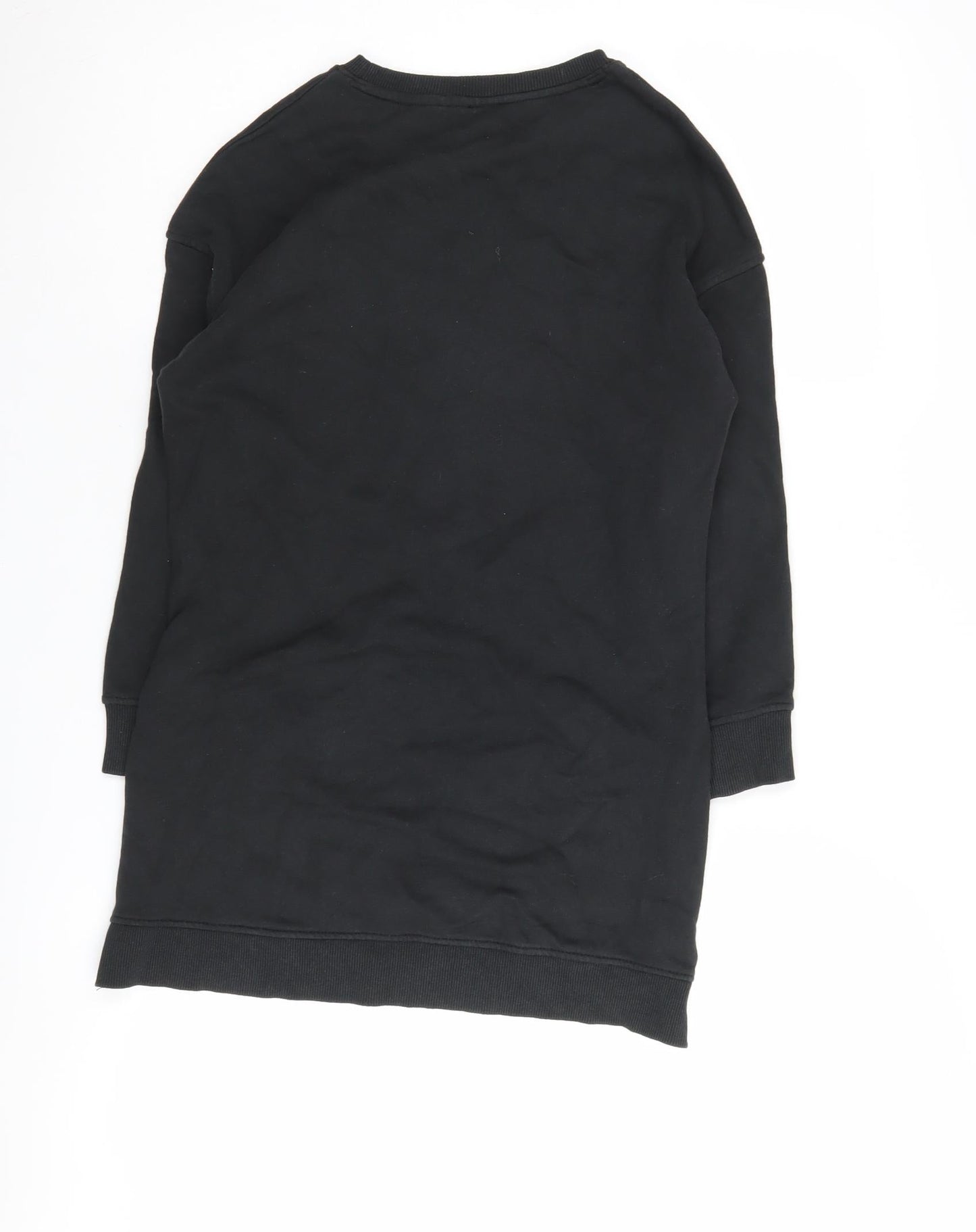 Next Girls Black Graphic Sequin Sweatshirt 8 Years
