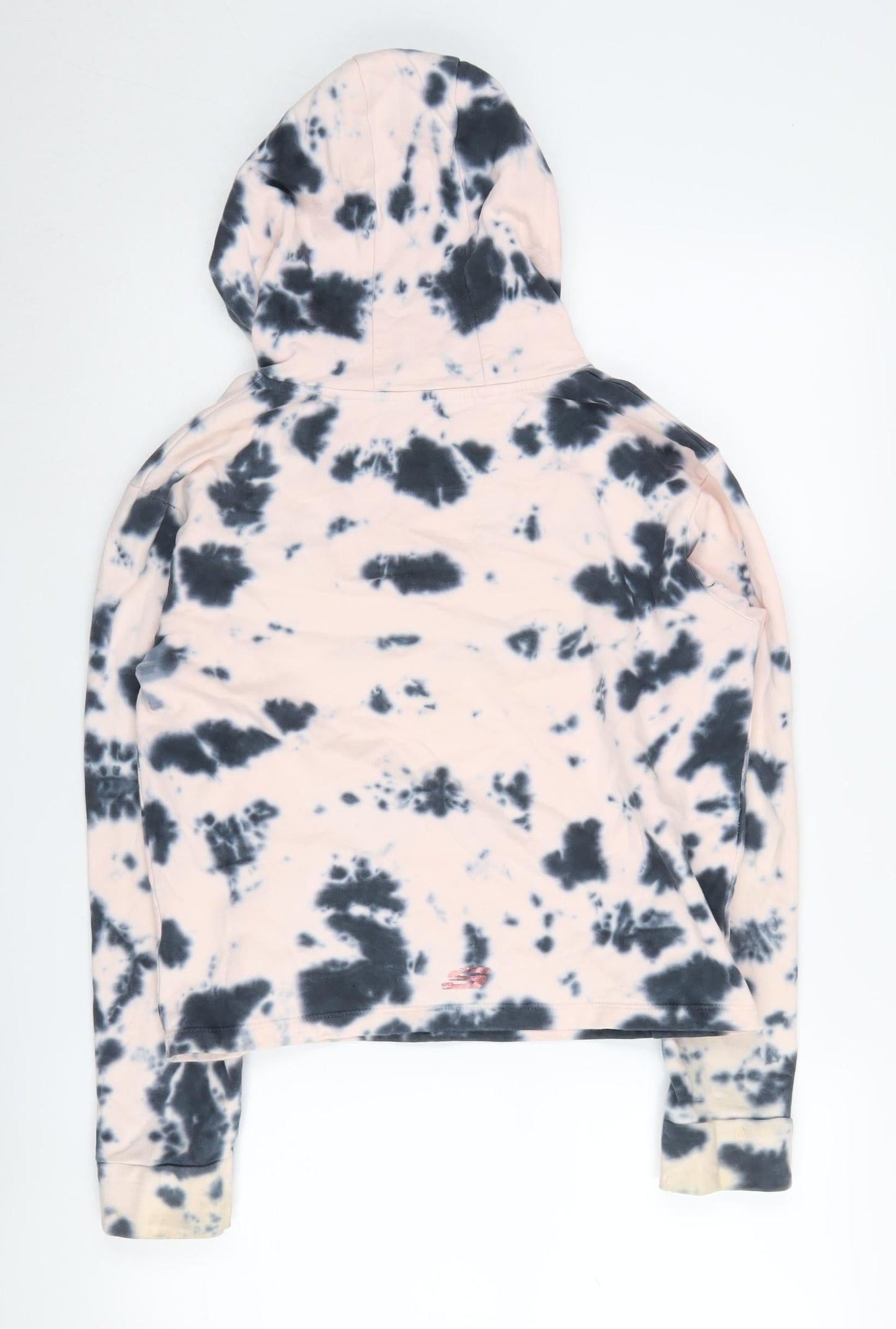 Skechers Girls Pink Tie-Dye Hoodie, 12-13 Years, Logo Accents