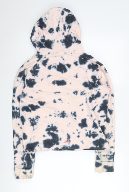 Skechers Girls Pink Tie-Dye Hoodie, 12-13 Years, Logo Accents