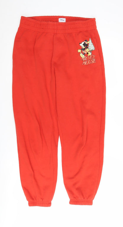 Disney Women's Red Jogger Trousers, Size M, Fun Theme