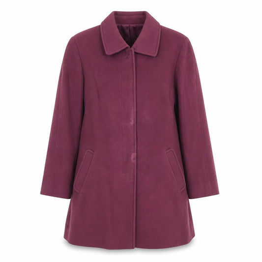 Womens UK Size 10 Eastex Purple Overcoat