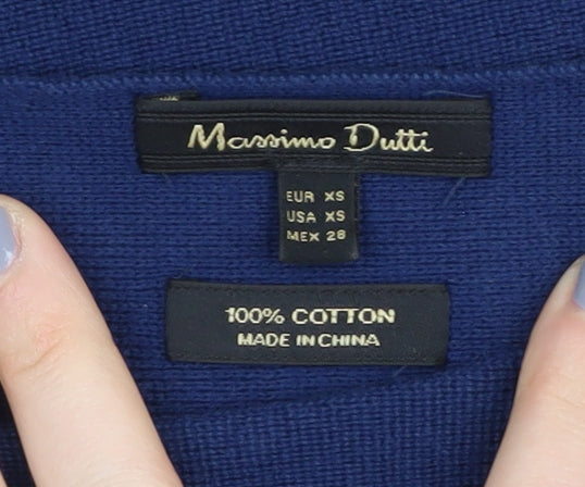 Womens UK Size 2XS Massimo Dutti Blue  Jumper
