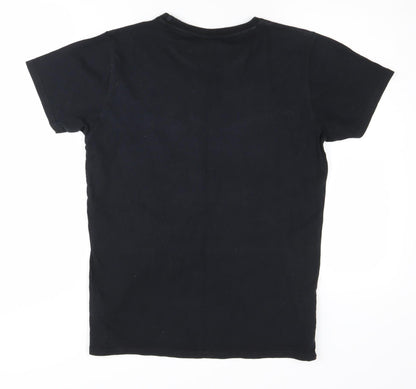 Marvel Boys Black Superhero Graphic T-Shirt 13-14Y Regular Fit