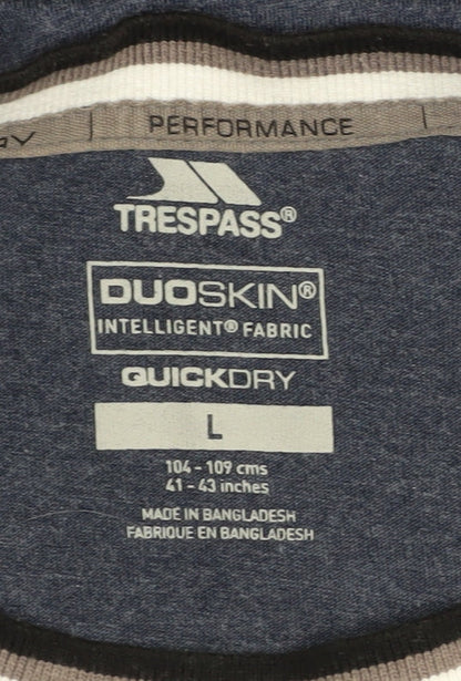 Trespass Men's Blue Quick Dry T-Shirt - Size L