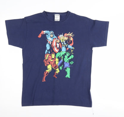 Marvel Boys Blue Superhero Graphic T-Shirt 12-13 Years