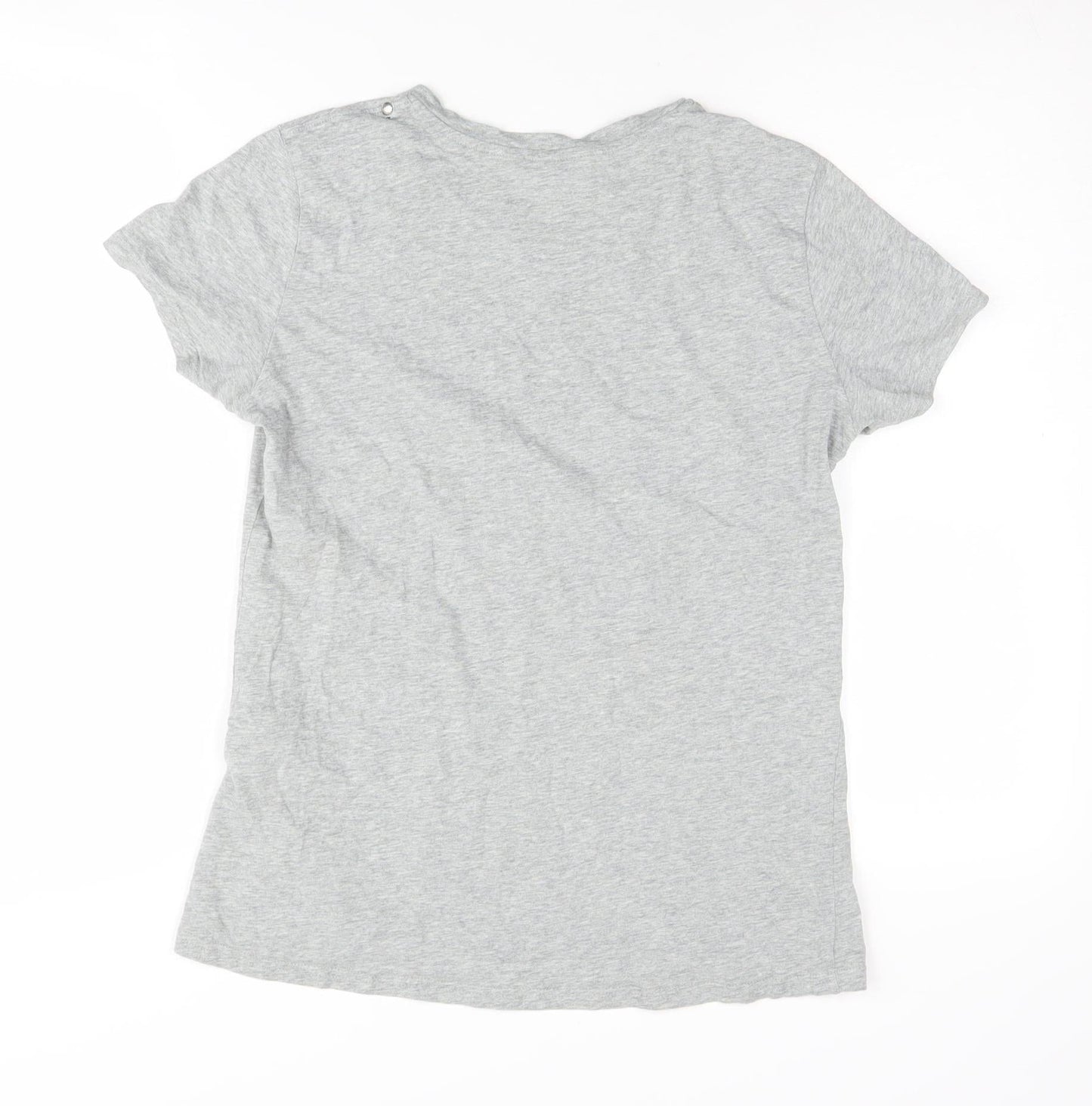 Womens UK Size S Diesel Grey Basic T-Shirt