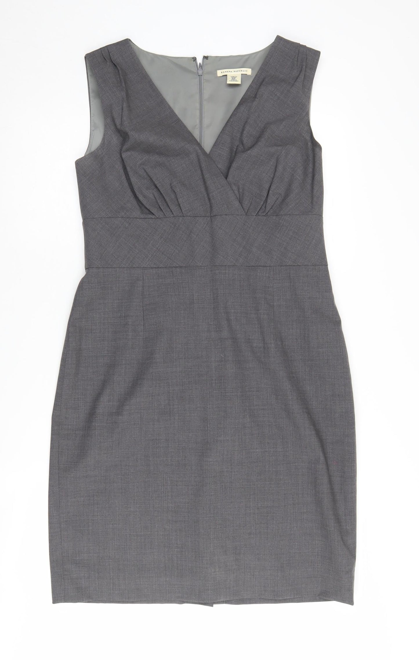 Banana Republic Women's Grey Sheath Dress Size 10 Petites