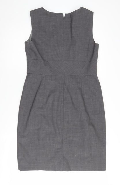 Banana Republic Women's Grey Sheath Dress Size 10 Petites