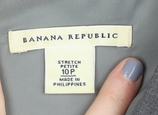Banana Republic Women's Grey Sheath Dress Size 10 Petites
