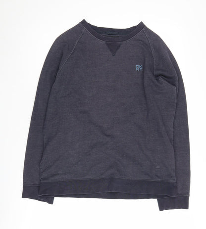 Mens UK Size L DKNY Black Pullover Sweatshirt