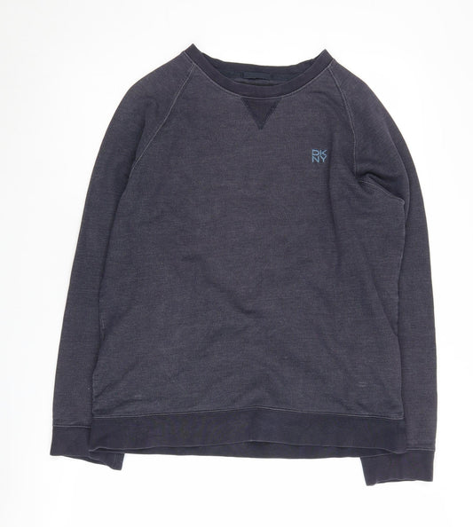 Mens UK Size L DKNY Black Pullover Sweatshirt