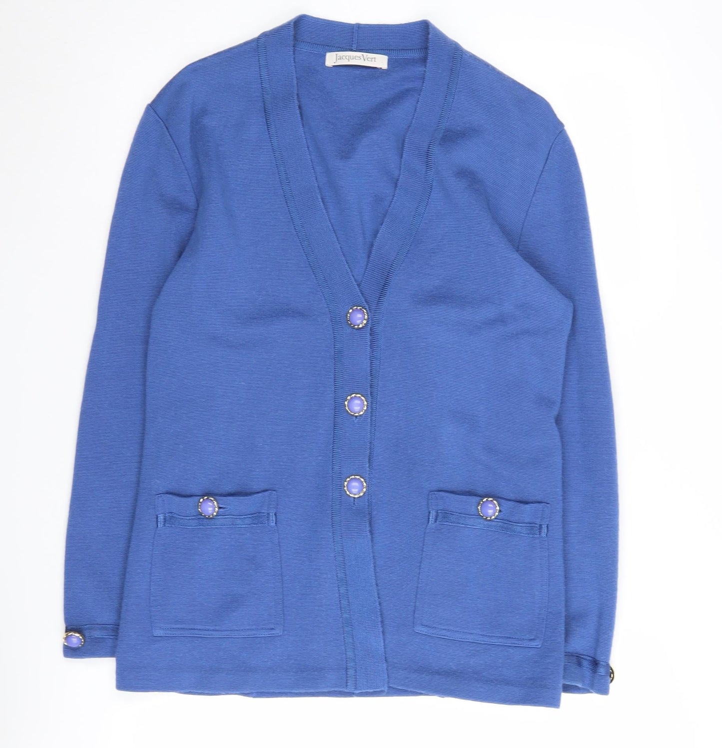 Womens UK Size M Jacques Vert Blue Cardigan Jumper