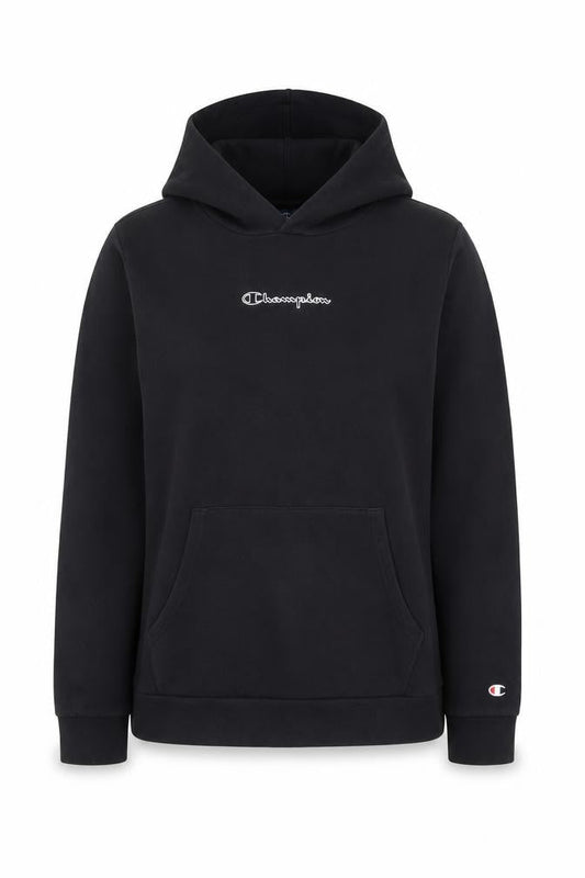 Front view of Champion Teen Black Pullover Hoodie - L