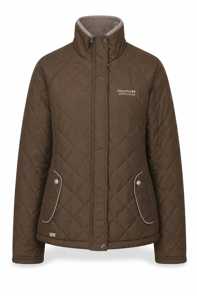 Womens UK Size 10 Regatta Brown Quilted Coat