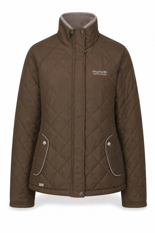 Womens UK Size 10 Regatta Brown Quilted Coat