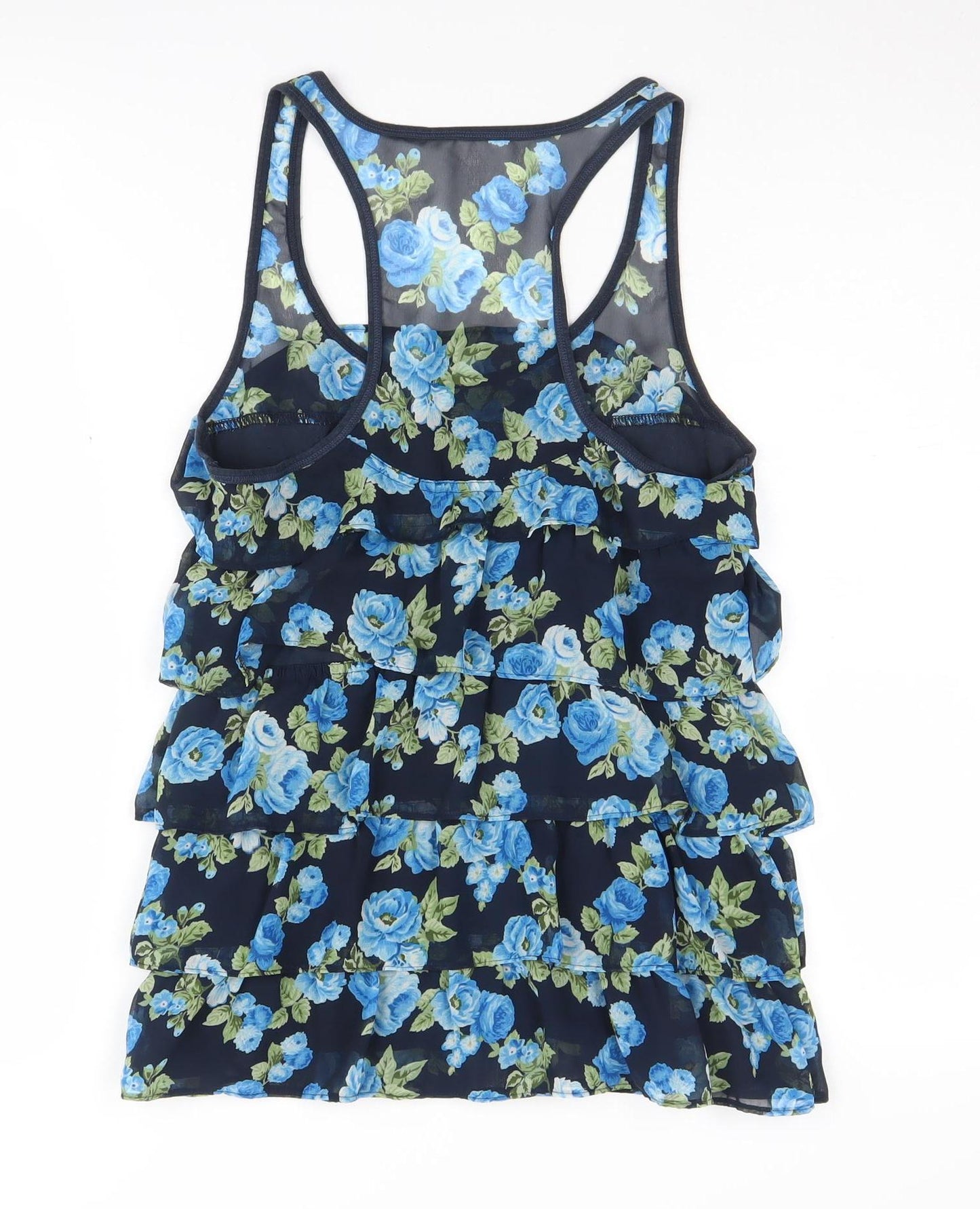 Abercrombie & Fitch Women's Blue Floral Tank Top