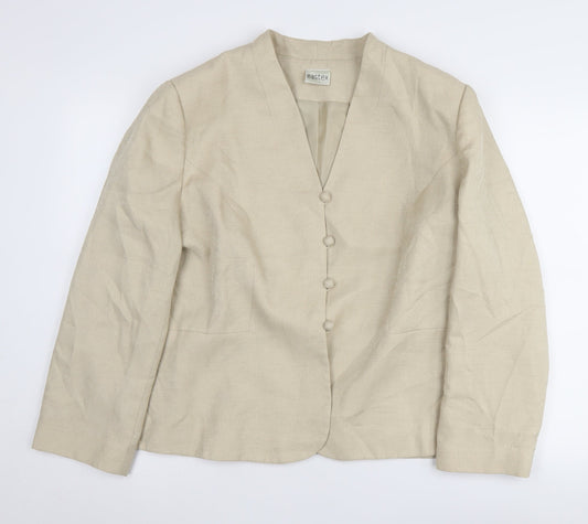 Eastex Beige Blazer Women Size 20 Regular Lined
