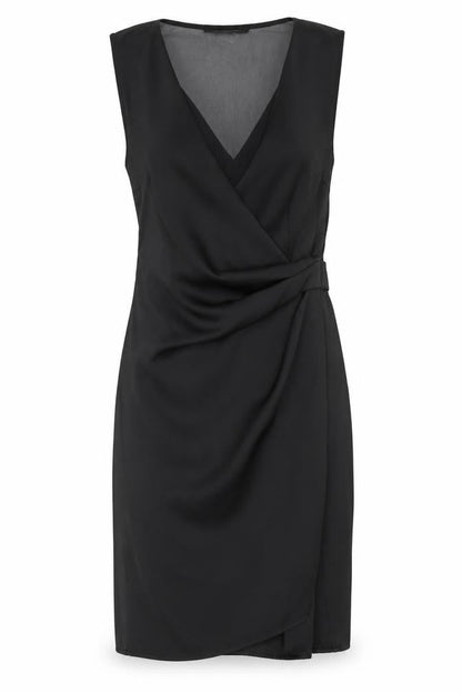 AllSaints Women's Black Wrap Dress, Size 6