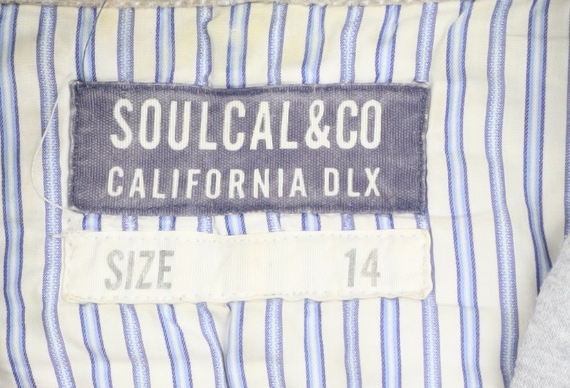 SoulCal & Co Women's Grey Blazer, Size 14, Casual Autumn Wear