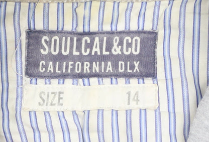 SoulCal & Co Women's Grey Blazer, Size 14, Casual Autumn Wear