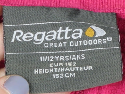Regatta Girls Pink Fleece Pullover Sweatshirt 11-12 Years