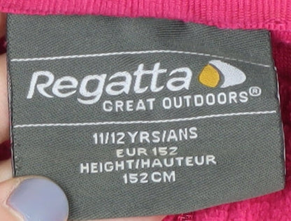 Regatta Girls Pink Fleece Pullover Sweatshirt 11-12 Years