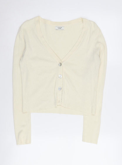 Womens UK Size L Jacqueline de Yong Ivory Cardigan Jumper