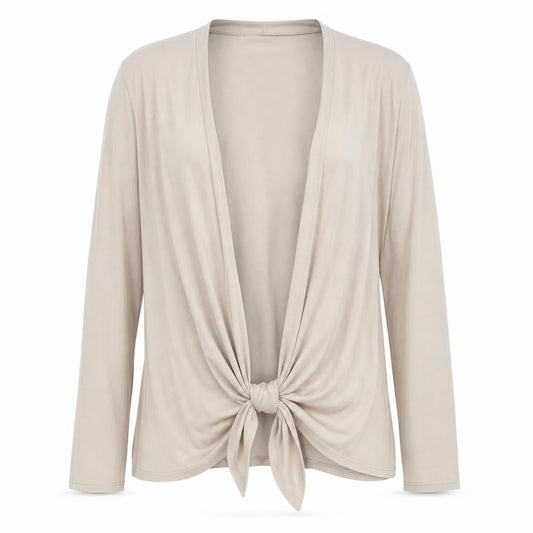 Womens UK Size M Viyella Beige Wrap Jumper