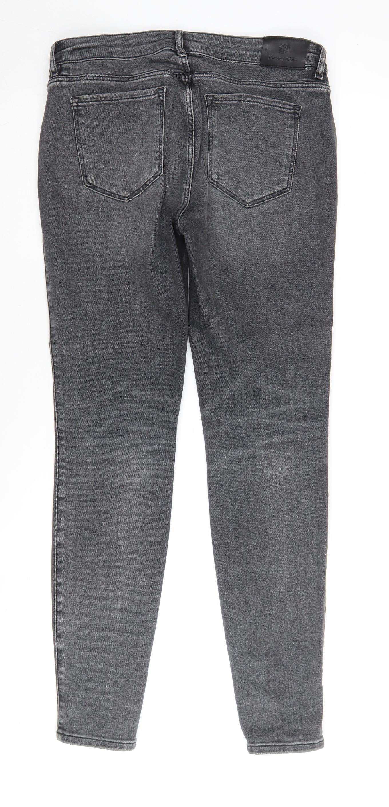 Massimo Dutti Women's Grey Skinny Jeans, Size 12, Excellent