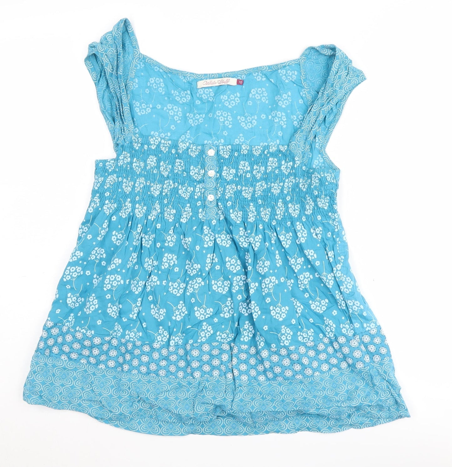 Womens UK Size 10 White Stuff Blue Tunic Blouse