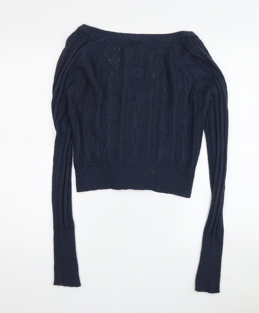 Womens UK Size 10 SoulCal Blue Cardigan Jumper