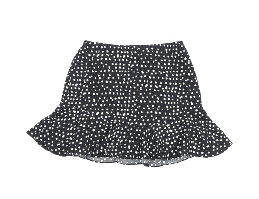 Banana Republic Women's Polka Dot Flare Skirt, Black, S