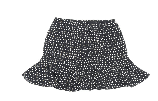 Banana Republic Women's Polka Dot Flare Skirt, Black, S